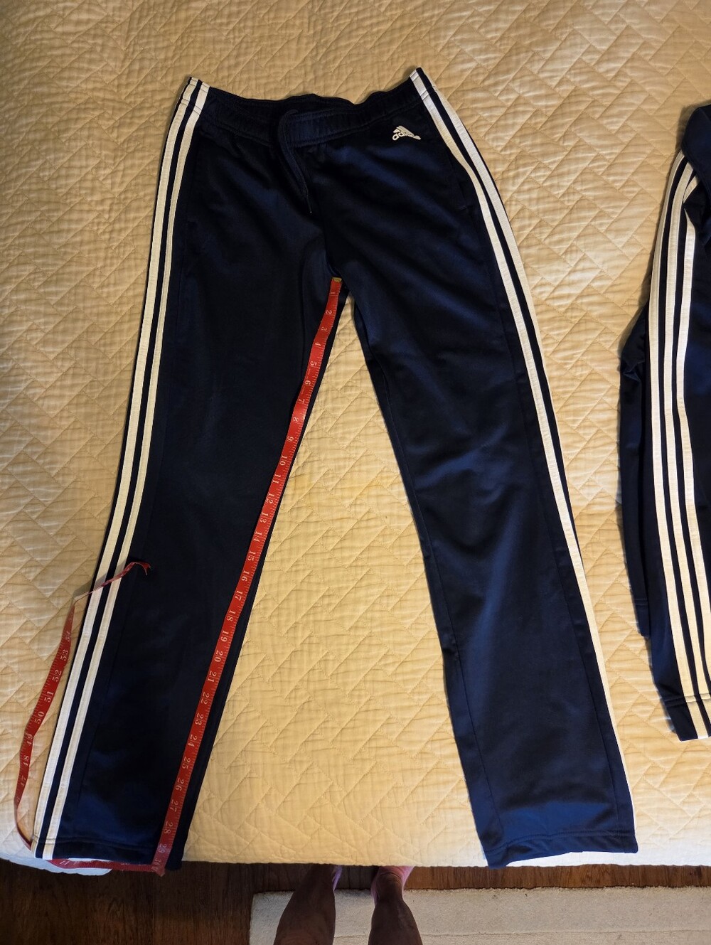 Adidas Navy Blue woman's Track Suit with White Triple Stripes - Picture 4 of 6